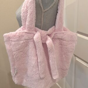 Faux fur pink bag-Isaac Mizrahi